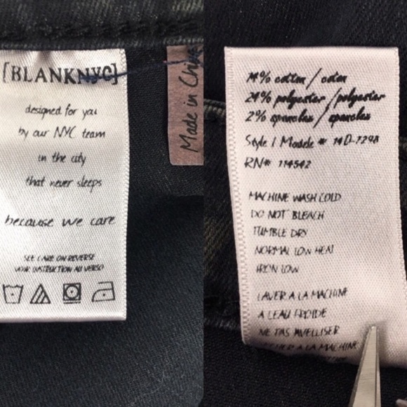 BLANK NYC Skinny Jeans Stretch Coated Distressed Faded Slim Denim Black Wash 26 - Picture 8 of 9